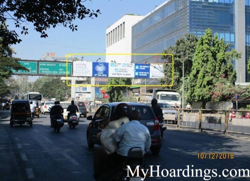 OOH Hoardings Agency in India, Highway Hoardings Advertising at University Road Near E square in Pune, Gantry Agency in  Pune